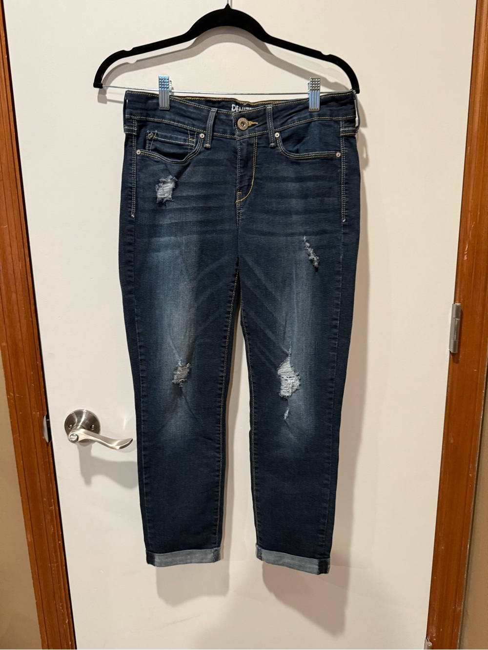 Denizen from Levi’s Dark Blue Distressed Women’s Jeans